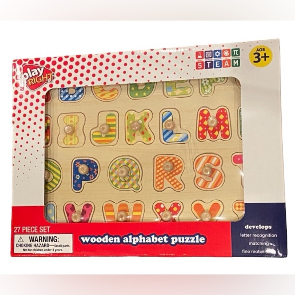 NEW Wooden Alphabet Puzzle
